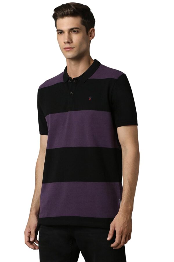Louis Philippe Men Cotton Premium Solid Polo T-Shirt Slim Fit with Color Fastness - Image 2