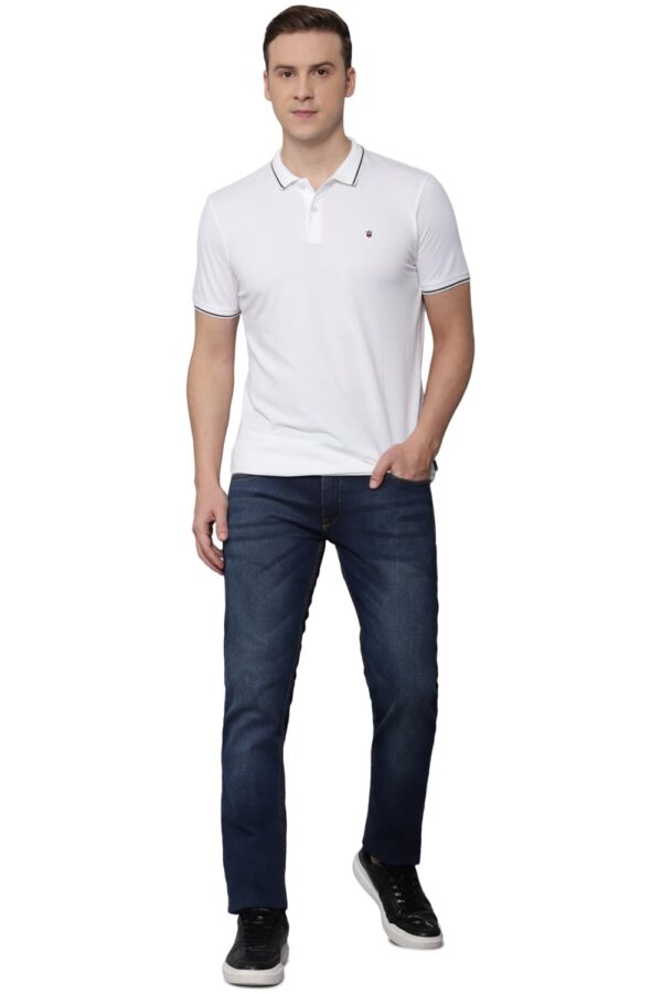 Louis Philippe Men's Slim Fit Solid 100% Cotton Polo T-Shirt - Image 5