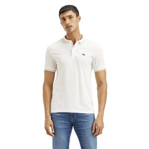 Levi's Men's Solid Slim Fit Polo T-Shirt White