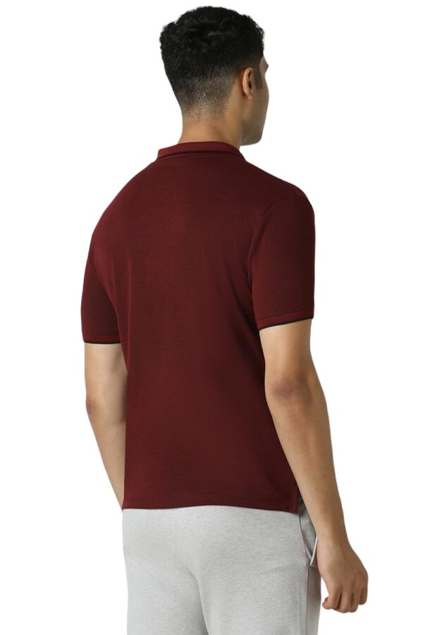 Van Heusen Men's Polycotton Regular Fit Polo T-Shirt Strechable Polo Tshirt with Tipping - Image 3