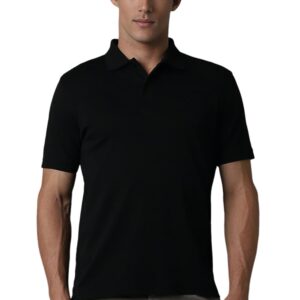 Louis Philippe Men's Cotton Regular Fit Solid with Softer Finish Better Lusture & Durable T-Shirt