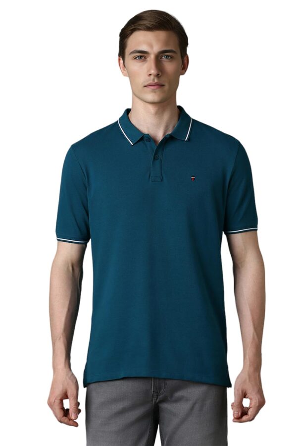 Louis Philippe Men's Cotton Slim Fit Polo T-Shirt