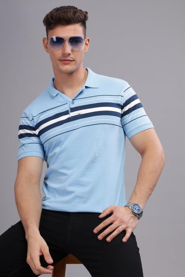 ADRO Regular Fit Polo T-Shirt for Men| Printed Polo T-Shirt | Cotton Polo T Shirt - Image 6