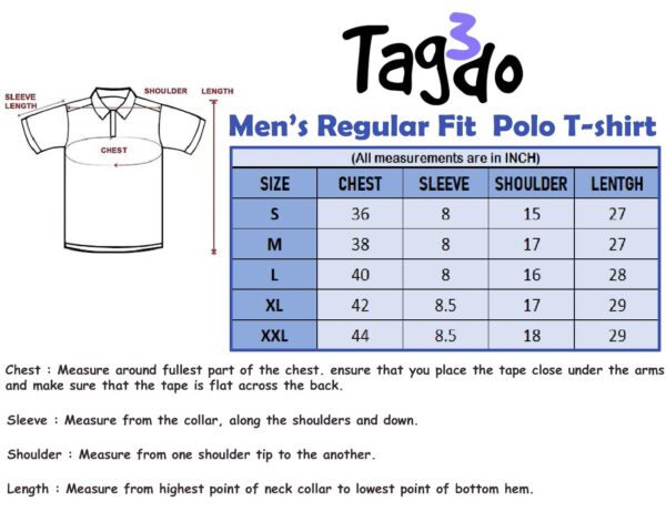TAGDO Men's Striped Polo in Black & White Vertical (2036) - Image 6