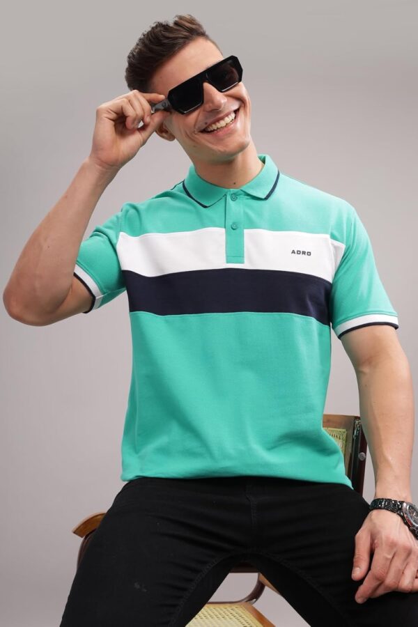 ADRO Men's 100% Cotton Regular Fit Polo T-Shirt - Image 7