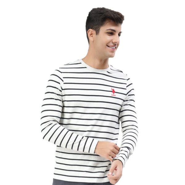 U.S. POLO ASSN. Men's Comfort Fit Stripe Cotton I689 Regular Fit T-Shirt - Pack of 1