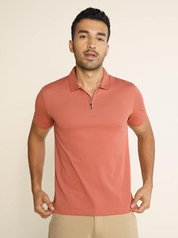 DAMENSCH Constant Men's All-Degree Thermoregulating Pique Contrast Neck Polo T-Shirt - Image 4