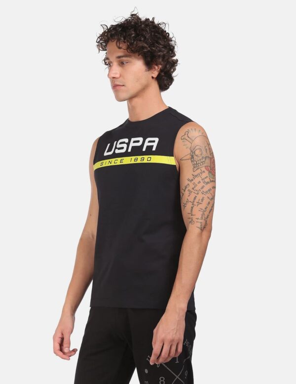 U.S. POLO ASSN. Men Crew Neck Brand Print IYAE Fashion Vest - Pack of 1 - Image 3