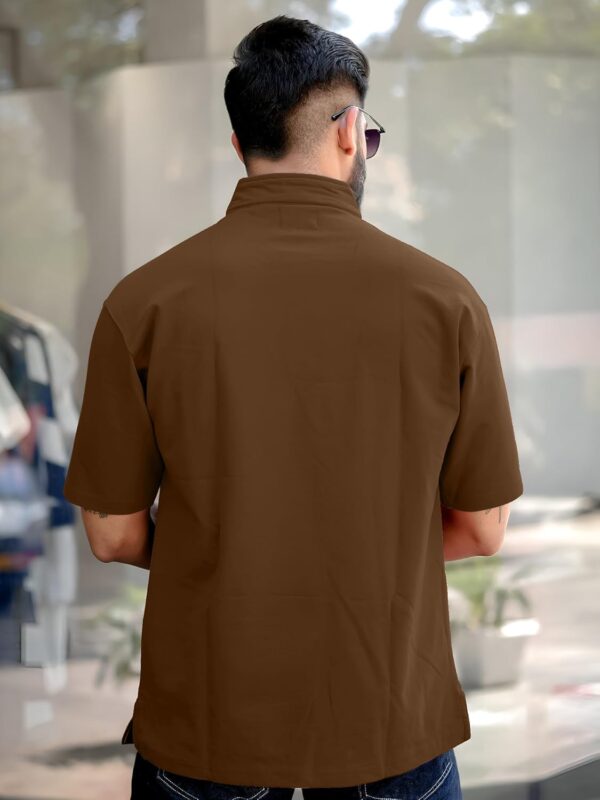 Maniac||High Neck Tshirt for Men||3/4th Sleeve||Half Zipper Regular Fit Tshirt for Men||Turtle Neck Tshirts for Men - Image 4