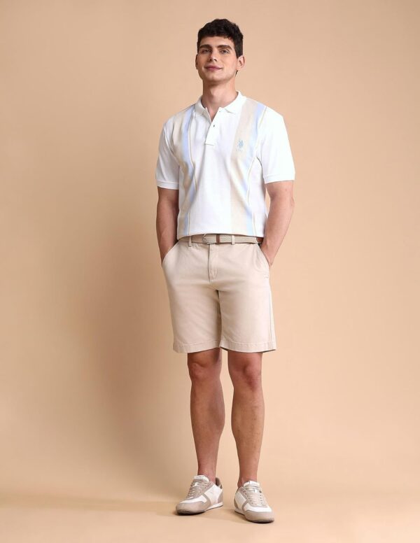 U.S. POLO ASSN. Men Cotton Colourblocked Slim Fit Polo Shirt - Image 3