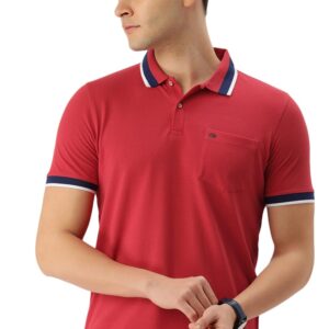 Peter England Men's Cotton Blend Solid Regular Fit T-Shirt