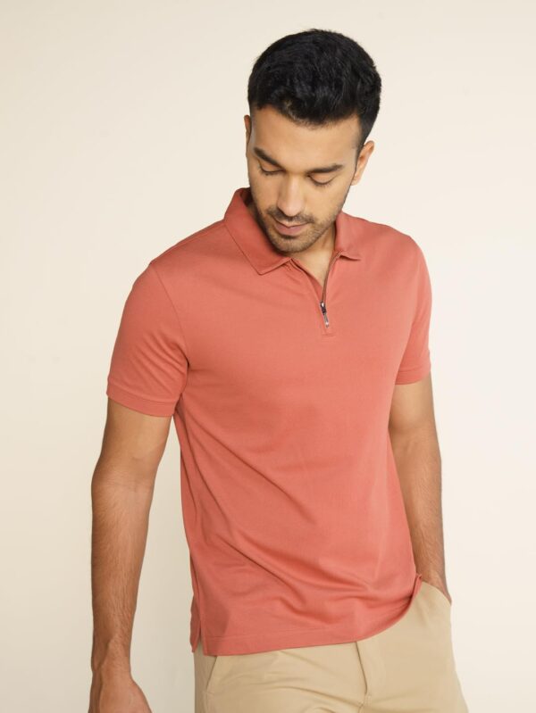 DAMENSCH Constant Men's All-Degree Thermoregulating Pique Contrast Neck Polo T-Shirt - Image 5