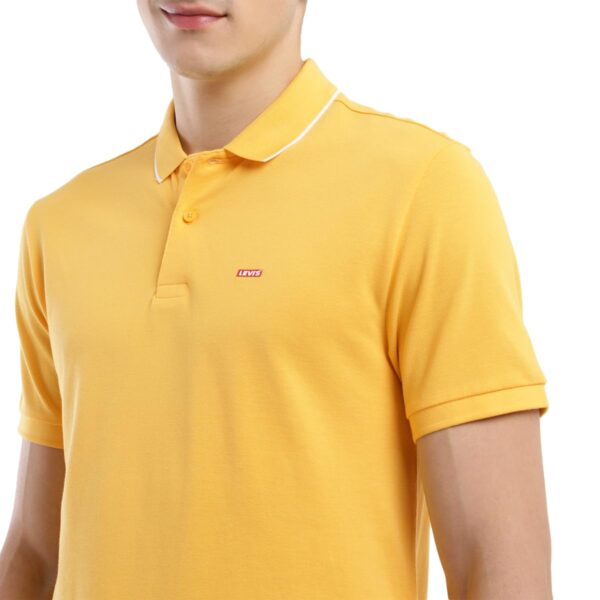 Levi's Men Cotton Polo Collar Regular Fit Solid T-Shirts - Image 4