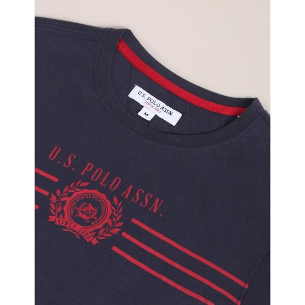 U.S. POLO ASSN. Men Cotton Regular Crew Neck Long Sleeve Brand Print T-Shirt - Image 3