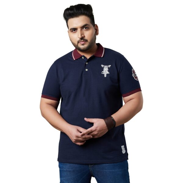 Bigbanana Plus Size Men's Regular Fit Solid Polo Tshirt