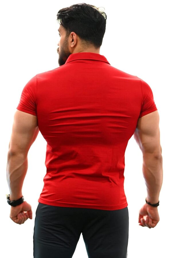 FUAARK Men's Solid Slim Fit Polo Shirt - Image 4
