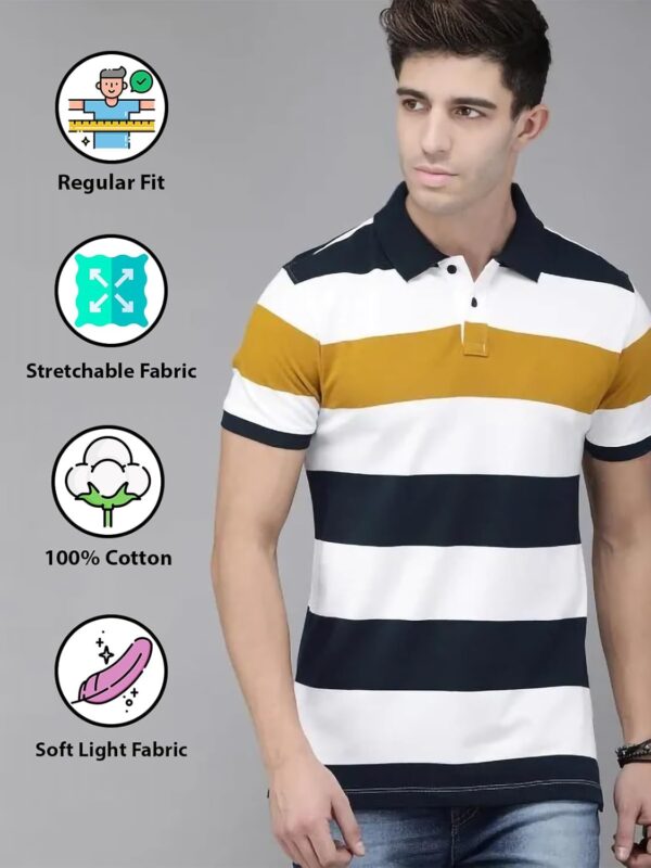 XENOVAURBAN Men's Regular Fit Polo T-Shirt | Wrinkle Free | Quick Dry | Soft and Feather Touch Feel | Cotton Polo - Image 4