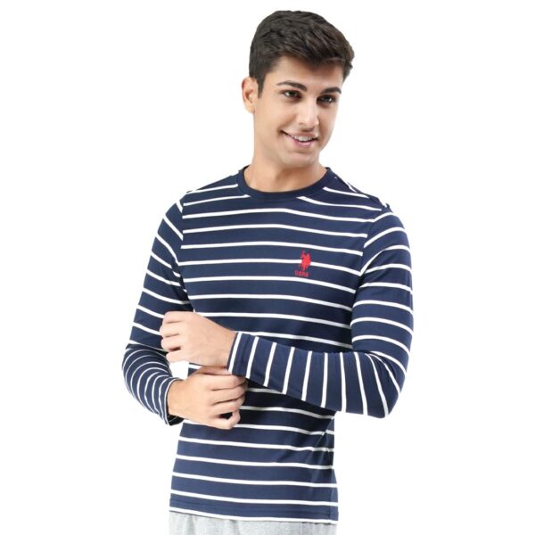 U.S. POLO ASSN. Men's Comfort Fit Stripe Cotton I689 Regular Fit T-Shirt - Pack of 1 - Image 2