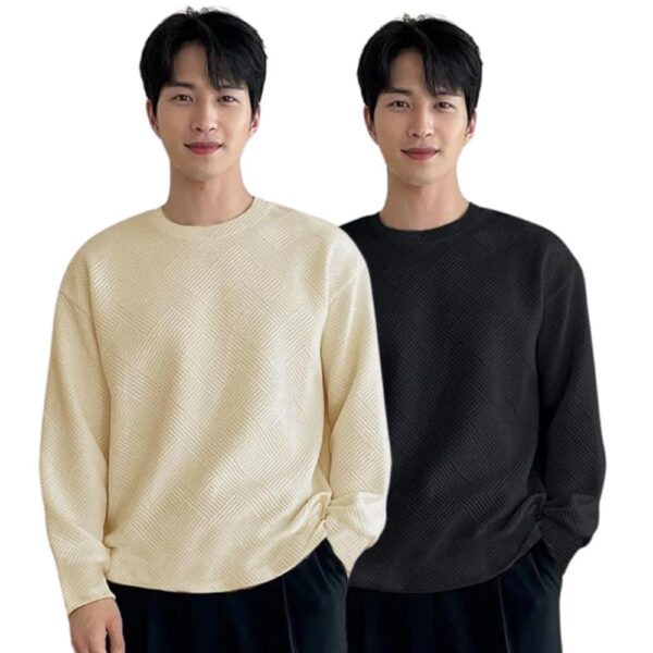 GRECIILOOKS Men's Polycotton Regular Fit Solid Plain Casual T Shirt Stylish Latest | Full Sleeve T Shirt (Available in Plus Size and Combo Pack of 2)