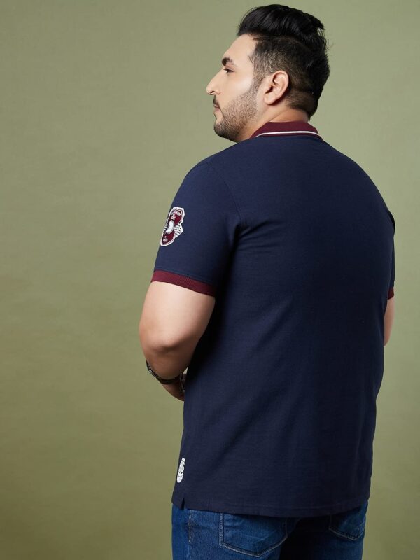 Bigbanana Plus Size Men's Regular Fit Solid Polo Tshirt - Image 5