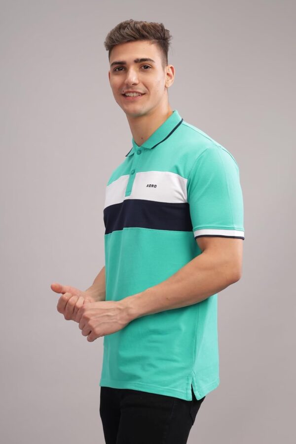 ADRO Men's 100% Cotton Regular Fit Polo T-Shirt - Image 4