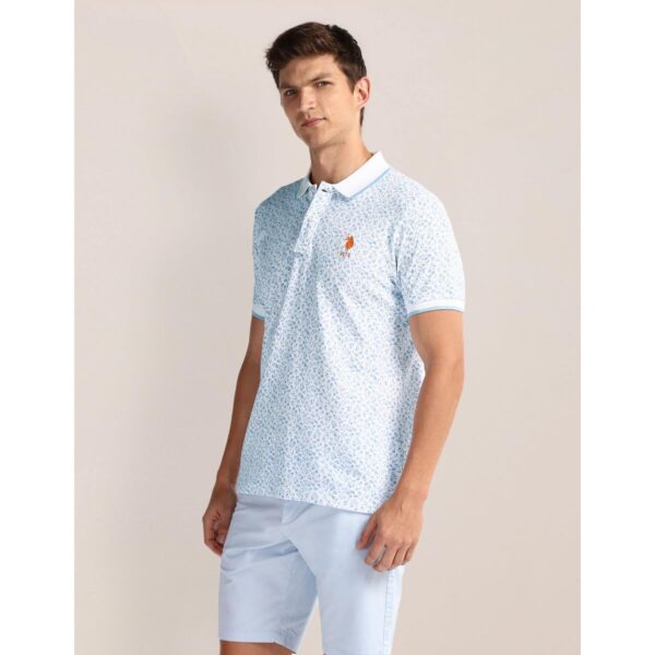 U.S. POLO ASSN. Men's Floral Fitted Polo Shirt - Image 4
