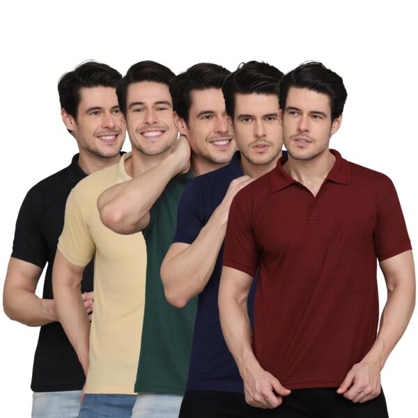 INKKR Men's Polo Neck T-Shirt Combo