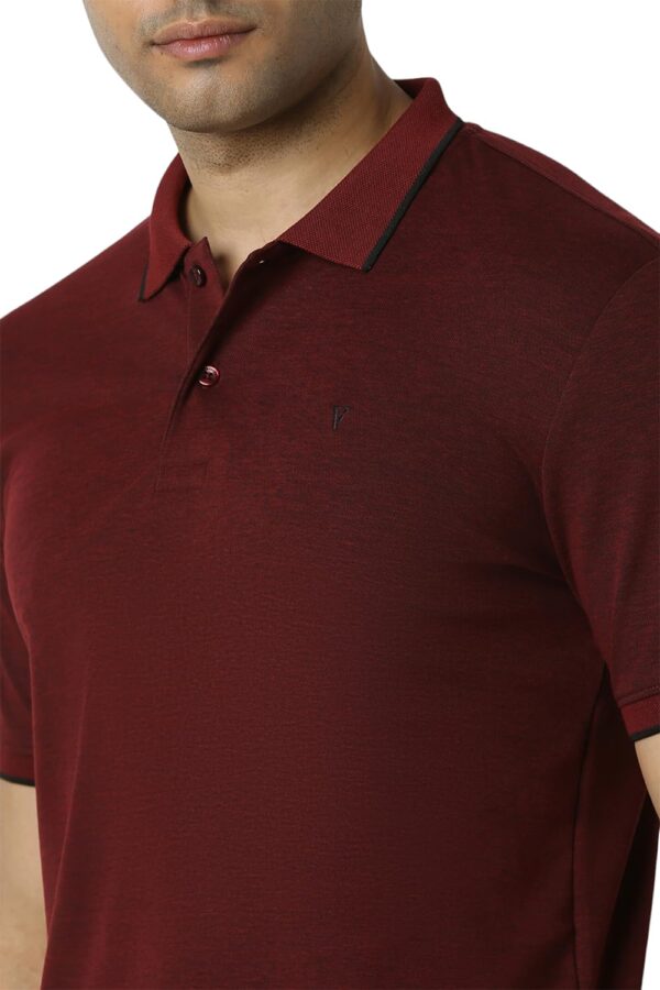 Van Heusen Men's Polycotton Regular Fit Polo T-Shirt Strechable Polo Tshirt with Tipping - Image 4