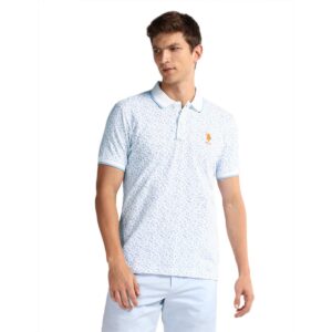 U.S. POLO ASSN. Men's Floral Fitted Polo Shirt