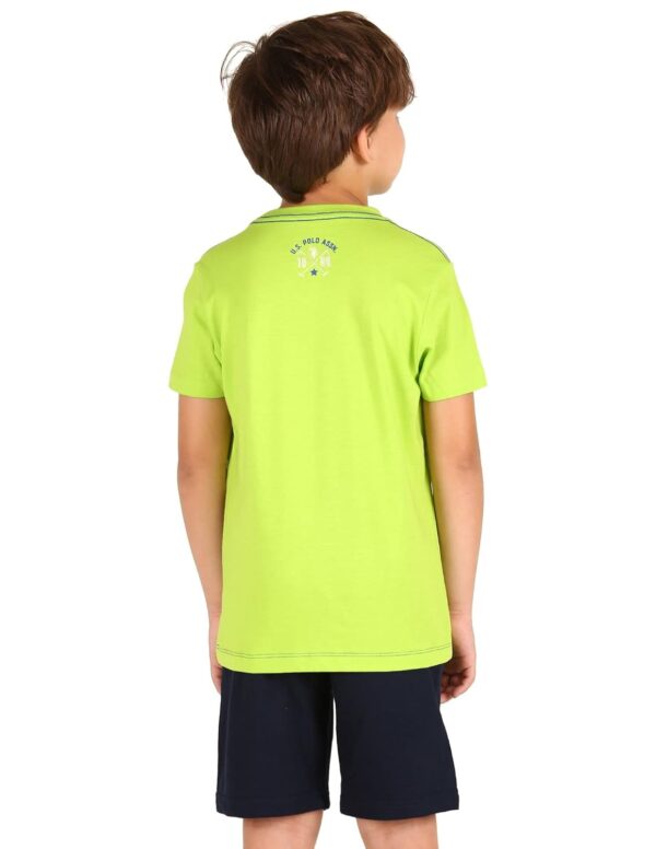 U.S. POLO ASSN. Boy's Ribbed Neck Cotton IKEA Regular Fit T-Shirt (Pack of 1) - Image 4