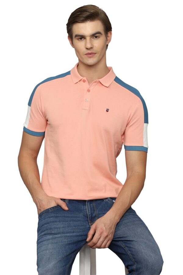 Louis Philippe Men's Cotton Slim Fit Polo T-Shirt with Fastness - Image 2