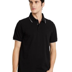 Symbol Premium Men's Cotton Stretch Solid Polo T-Shirt (Regular Fit | Pique Knit)