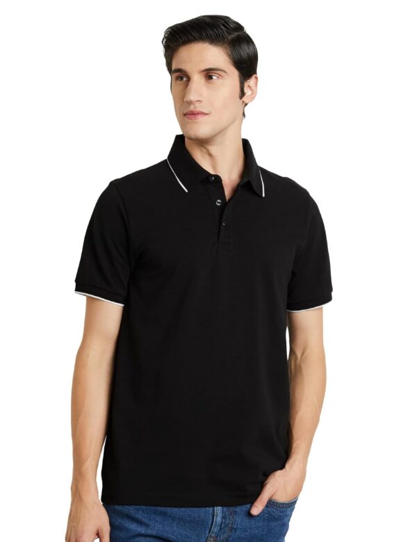 Symbol Premium Men's Cotton Stretch Solid Polo T-Shirt (Regular Fit | Pique Knit)
