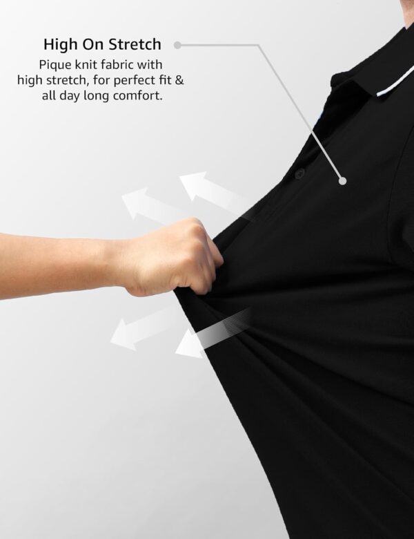 Symbol Premium Men's Cotton Stretch Solid Polo T-Shirt (Regular Fit | Pique Knit) - Image 4