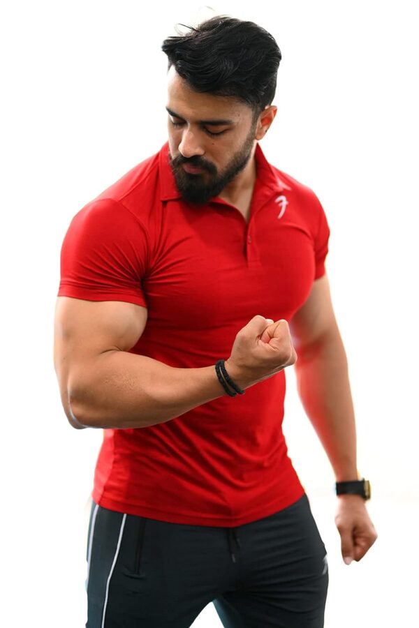 FUAARK Men's Solid Slim Fit Polo Shirt