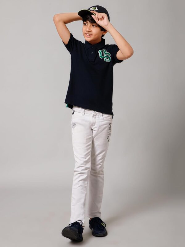 Alan Jones Clothing Boy's Cotton Regular Fit Polo T-Shirt - Image 4