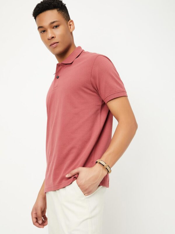Max Men's Cotton Solid Regular Fit T-Shirt - Image 3
