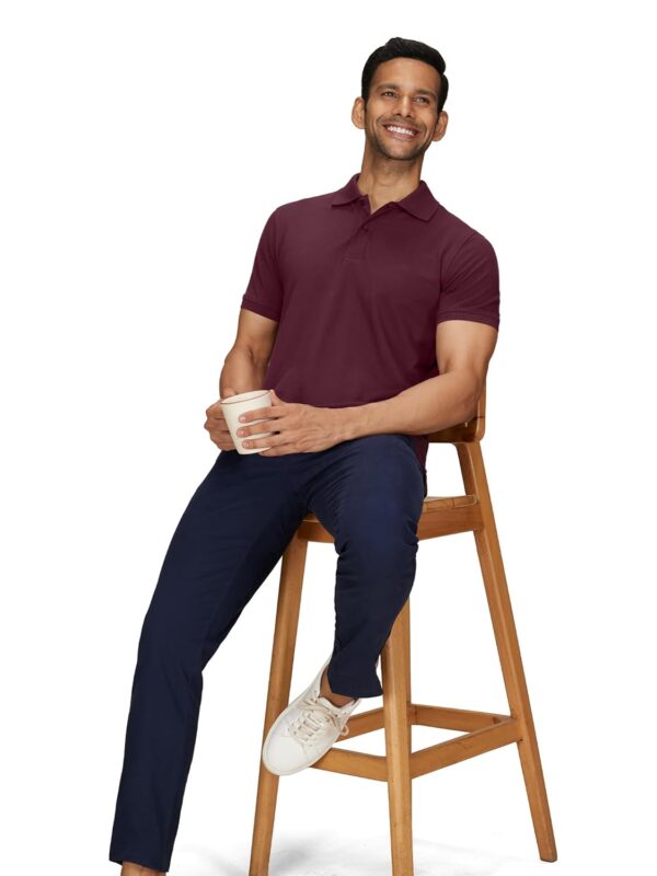 XYXX Men's Nova 100% Combed Cotton Regular Fit Polo T-Shirt - Image 6