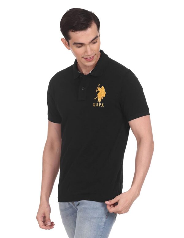 U.S. POLO ASSN. Men Cotton Solid Regular Fit Polo Shirt - Image 5