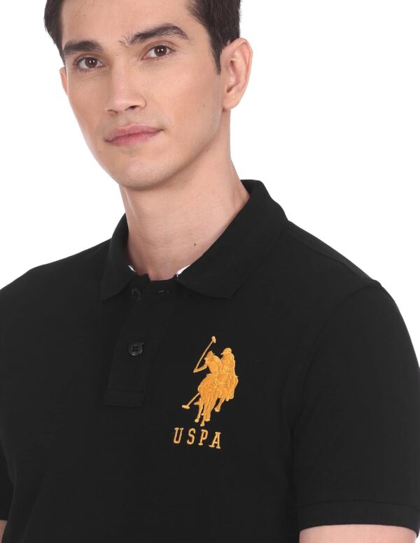 U.S. POLO ASSN. Men Cotton Solid Regular Fit Polo Shirt - Image 7
