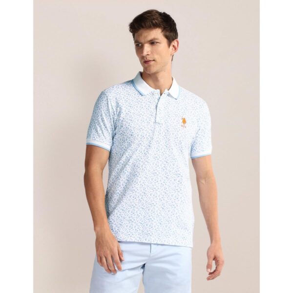 U.S. POLO ASSN. Men's Floral Fitted Polo Shirt - Image 7