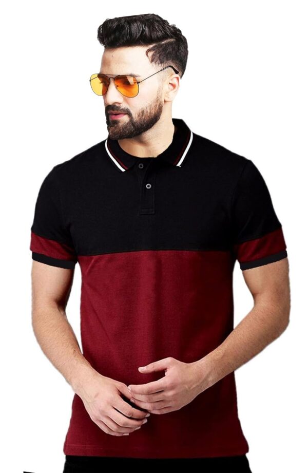 LEOTUDE Men's Matty Regular Fit Plain Polo T-Shirt