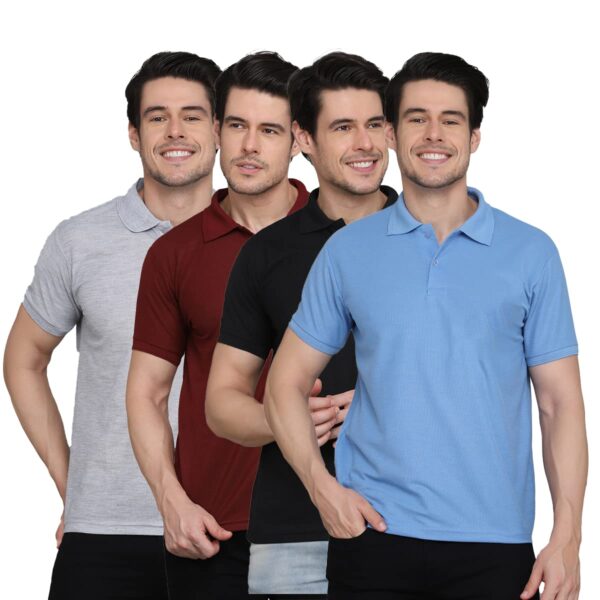 INKKR Men's Polo Neck T-Shirt Combo