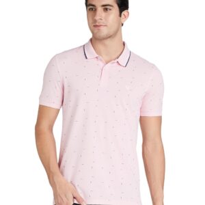 Allen Solly Men Polycotton Regular Fit New Printed Double Colour Polo