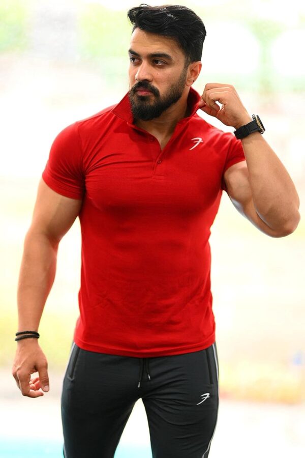 FUAARK Men's Solid Slim Fit Polo Shirt - Image 2