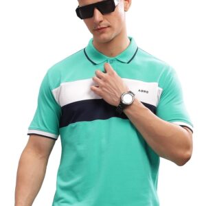ADRO Men's 100% Cotton Regular Fit Polo T-Shirt
