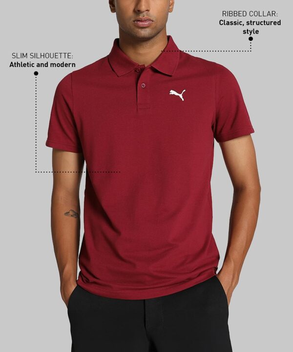 Puma Men's Solid Slim Fit Cotton Essential Polo T-Shirt for Regular wear - Image 6