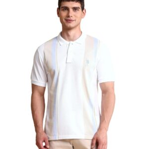 U.S. POLO ASSN. Men Cotton Colourblocked Slim Fit Polo Shirt