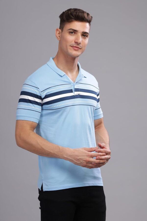 ADRO Regular Fit Polo T-Shirt for Men| Printed Polo T-Shirt | Cotton Polo T Shirt - Image 2