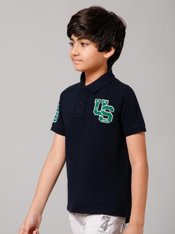 Alan Jones Clothing Boy's Cotton Regular Fit Polo T-Shirt - Image 3